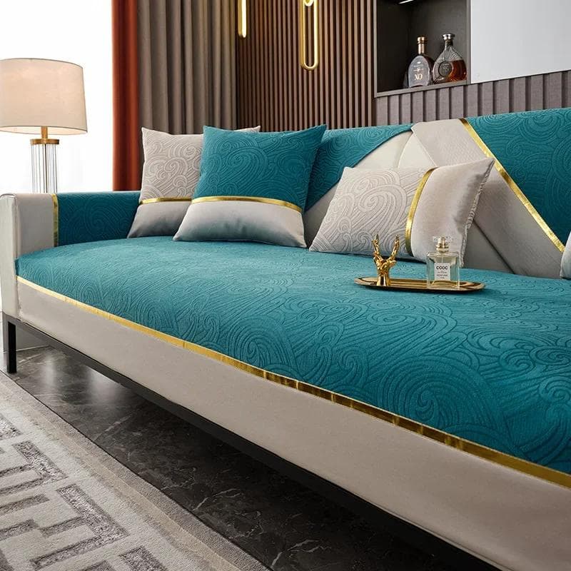 Thickened Fabric Sofa Cover I Shape Slipcover Seat Sofa Towel Dust Cover Towel Couches for Living Room Decor Chair Mat 3 Seater 70x70cm