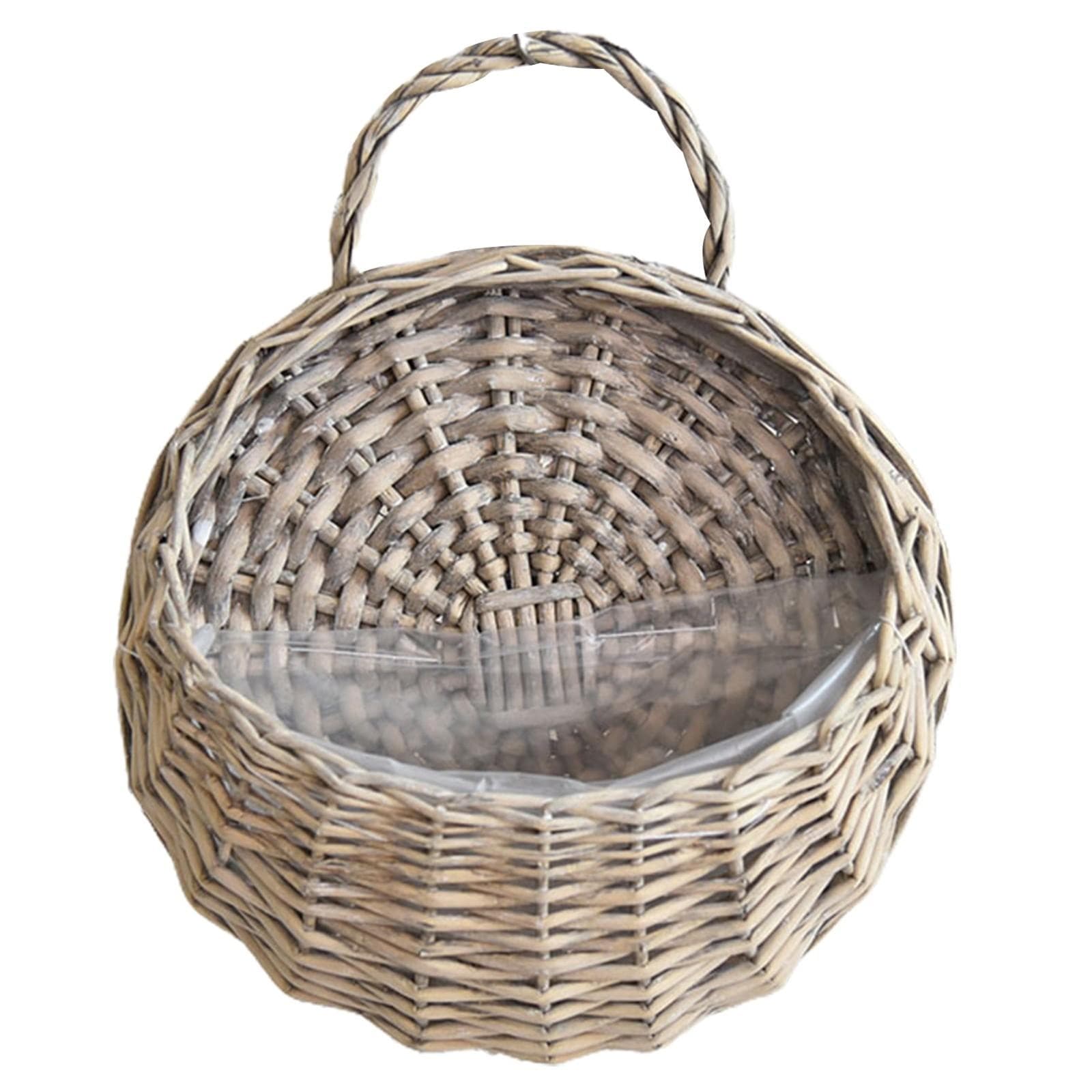 Handmade Woven Hanging Basket Storage Basket Flower Pot Hanging Wall Basket S
