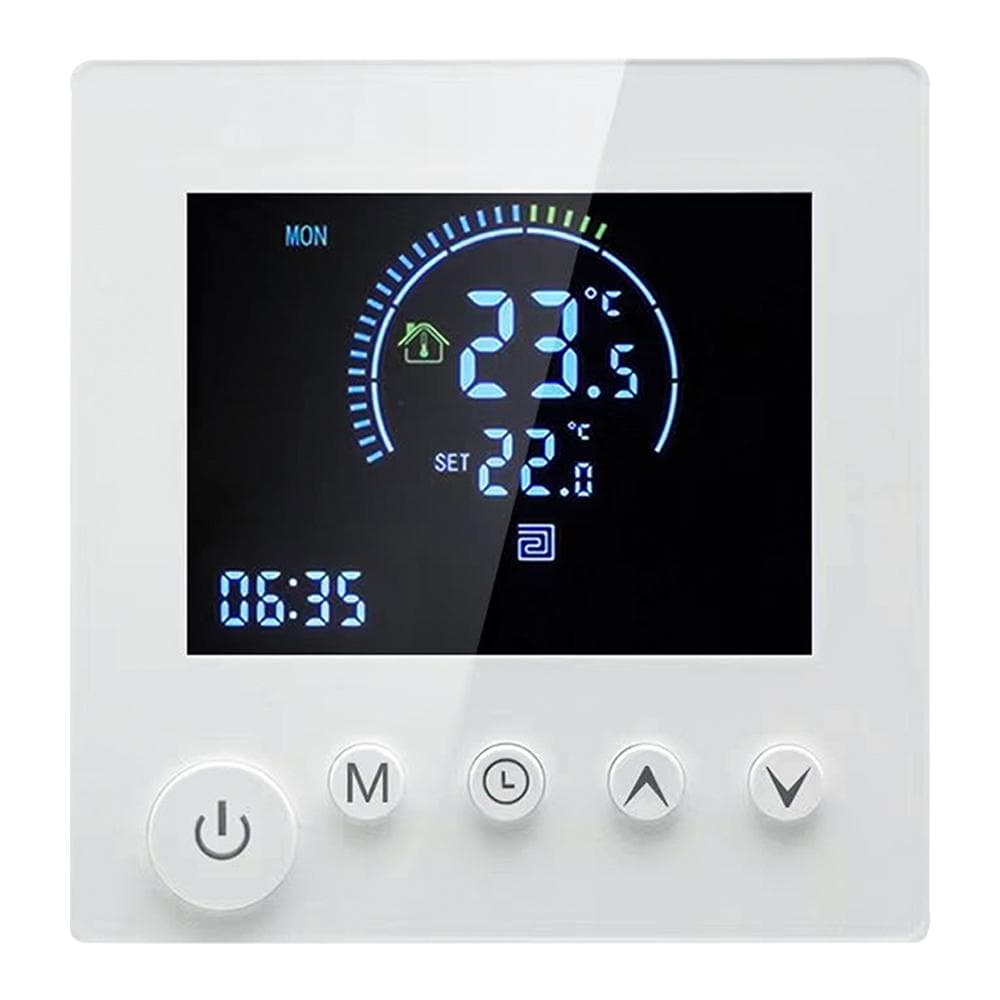 Programmable Smart Wall Thermostat NTC Sensor LCD Display Touch Button Electric Heating Warm Floor W-2