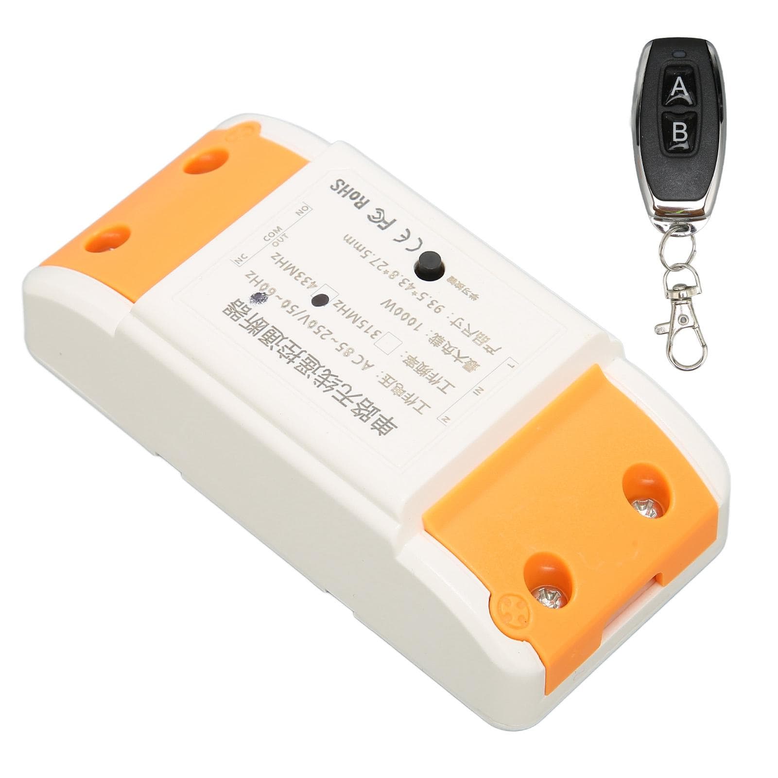 800W Remote Control Relay Module 433MHz Learning Universal Wireless Transmitter Receiver Switch