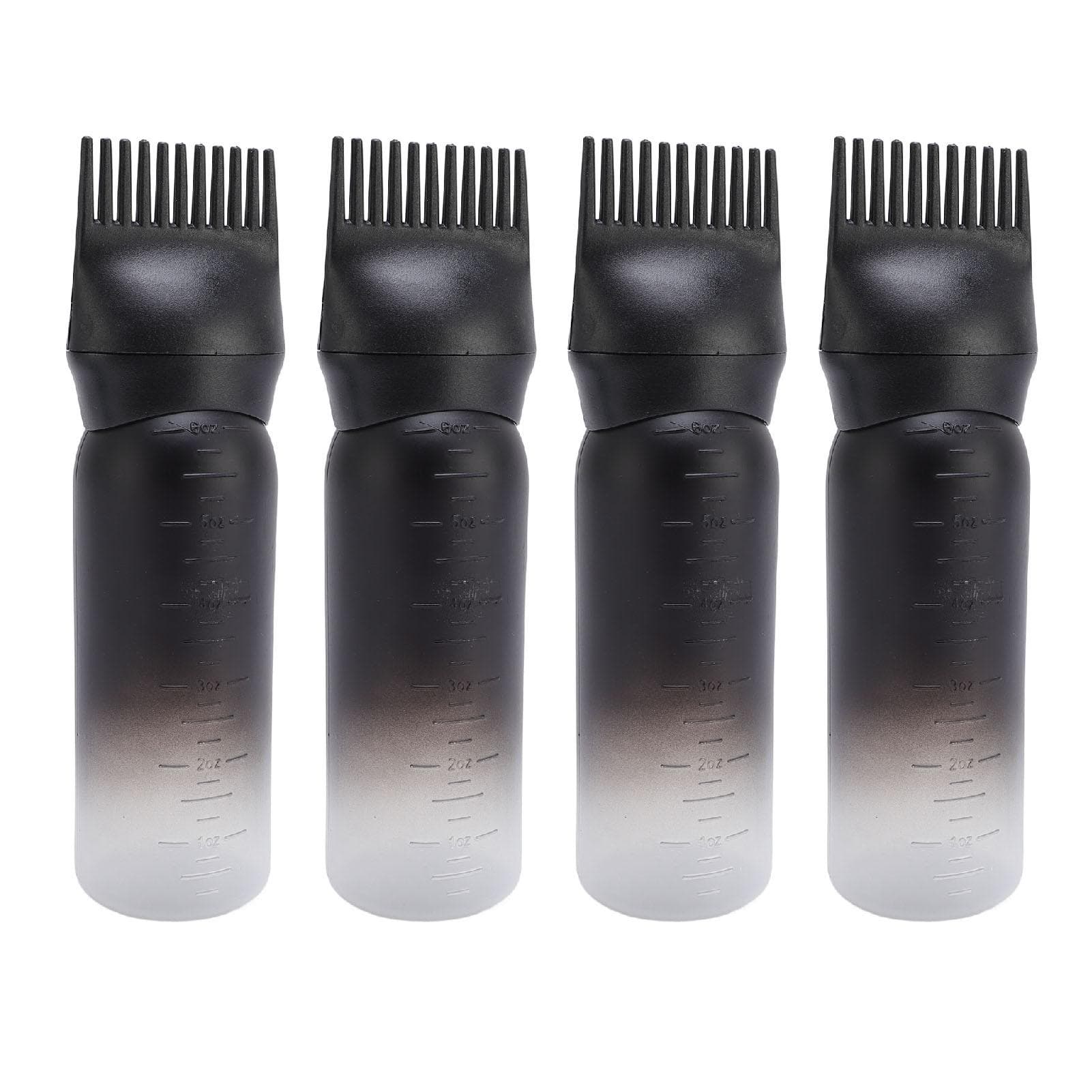 4 Pcs Root Comb Applicator Graduated Scale Bottle Oil Applicator for Hair Dye Hair Oil Bottle