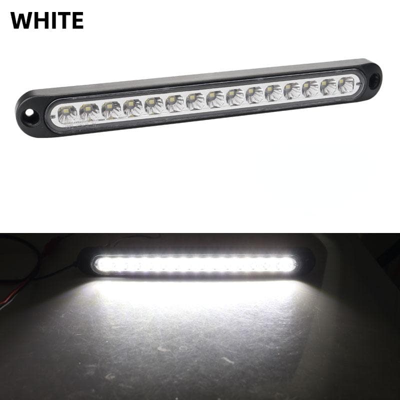 1Pc Car Light Bar 15LED Bulbs For Car Truck Brake Light Signal Side Marker Turn Signal Warning Rear Light 12v 24v white