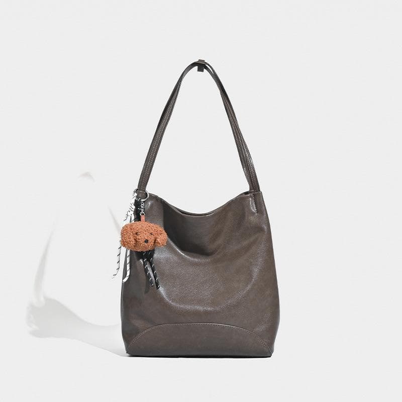 Light Luxury, Simple, Versatile, Daily Commuting Single-shoulder Bag, Large-capacity Handbag, Underarm Bag, Trendy coffee