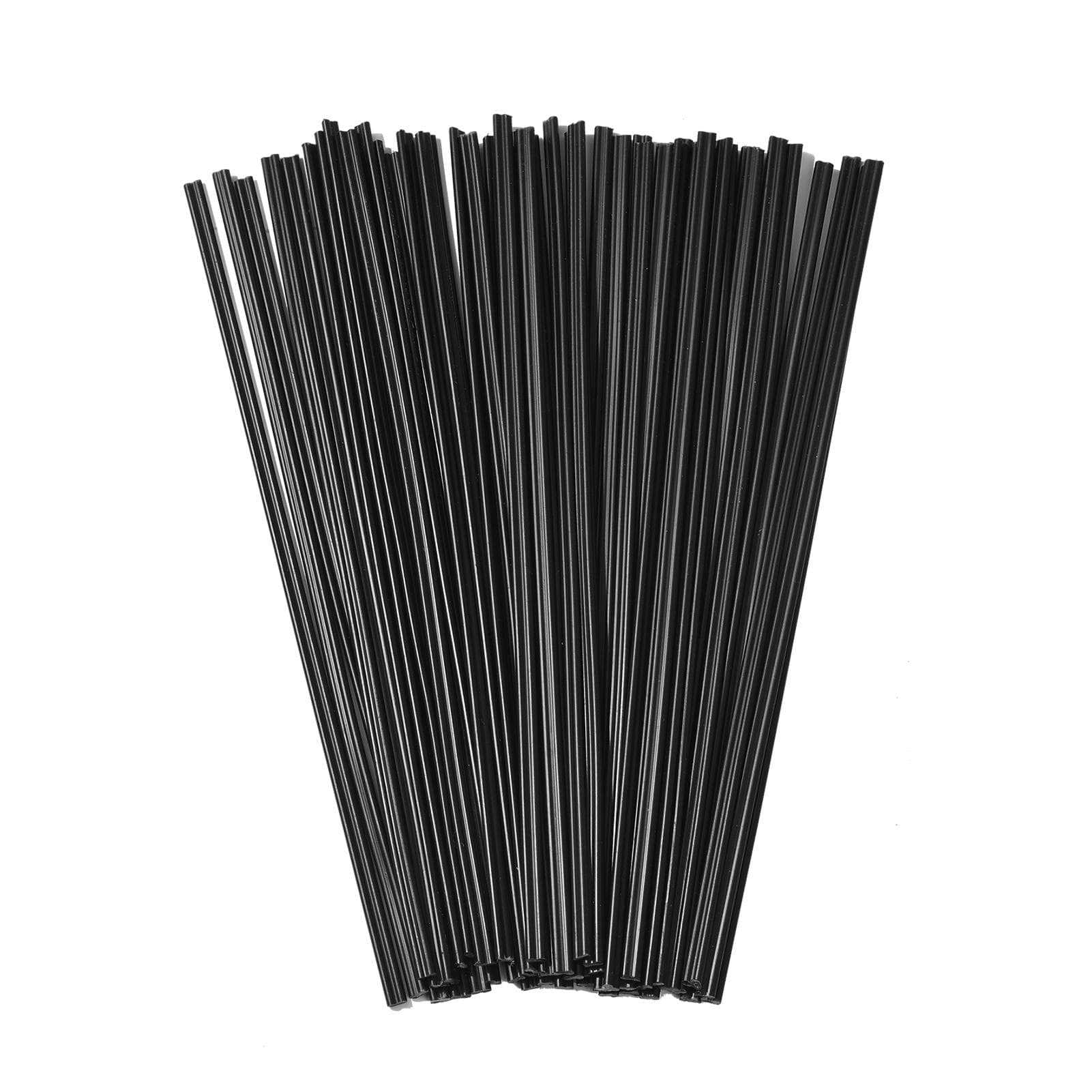 50 PCS PP Plastic Welding Rods Low Density Polypropylene Flat Rods for Car Bumper Plastic Pipe Car black