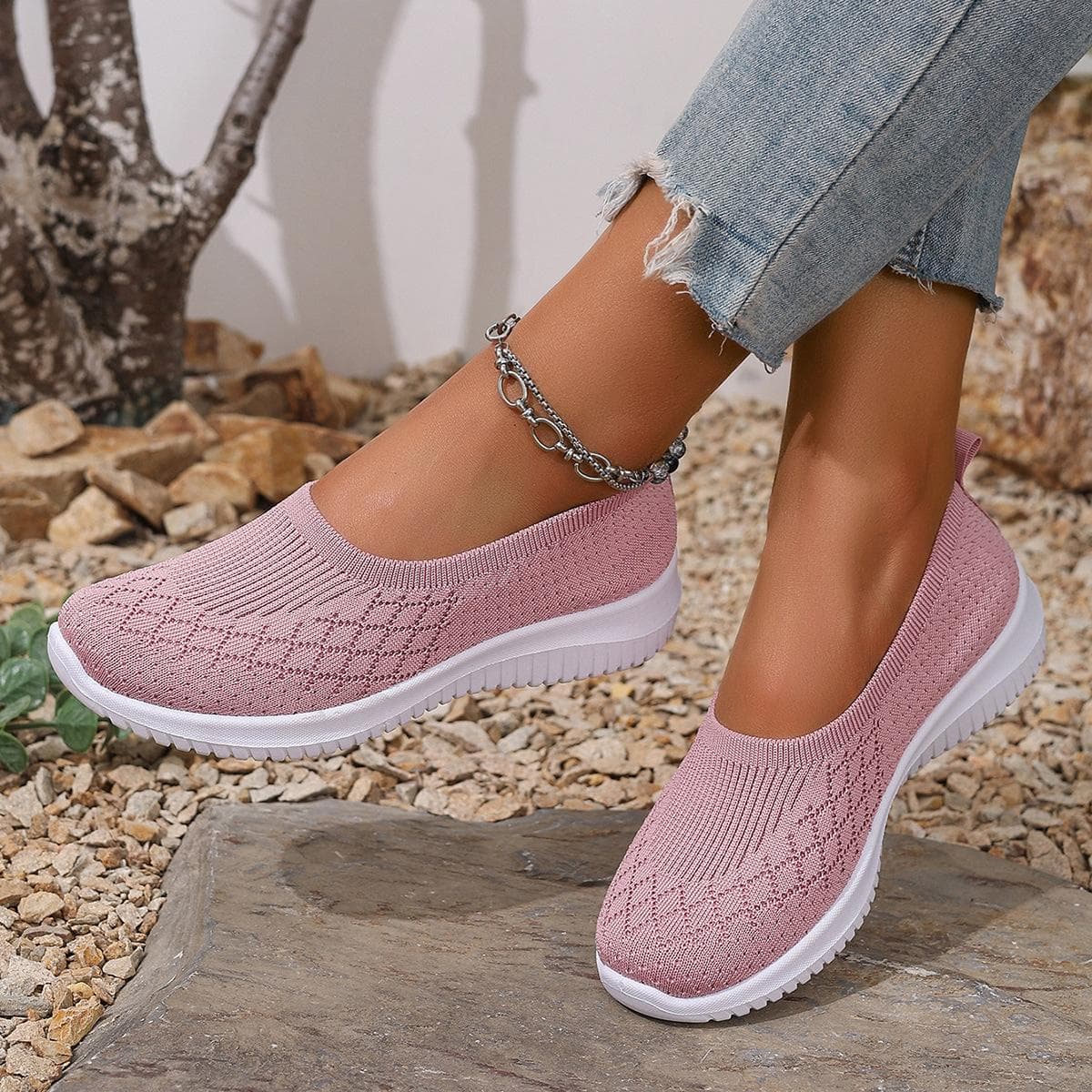 Women's Shoes 2025, Women's Casual Shoes, Mom Shoes 44 pink
