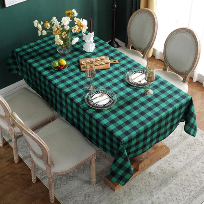 Checkered Square Tablecloth Kitchen, Wedding Party, Holiday Dining Table Decoration Tablecloth 100x140cm