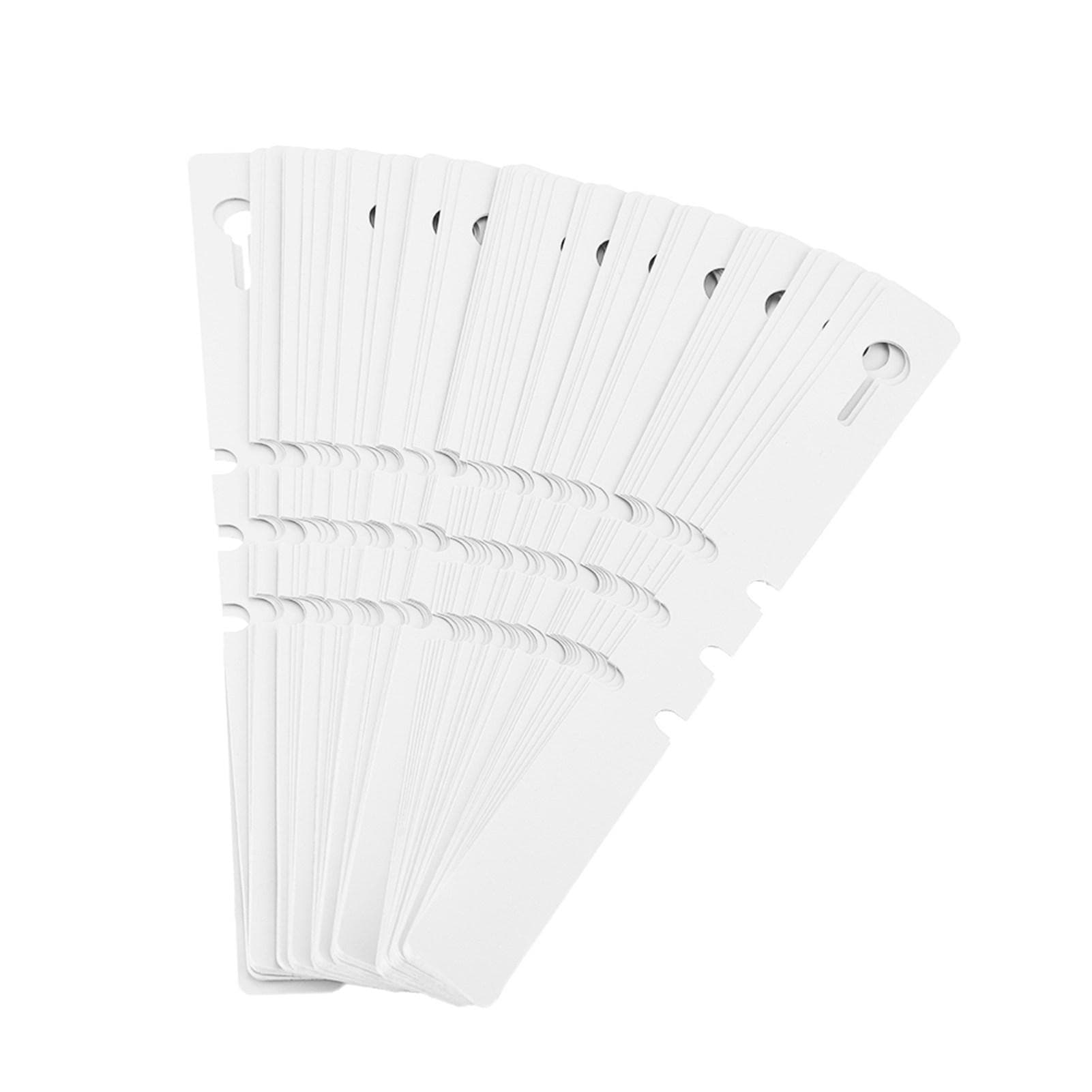 100pcs Plastic Nursery Garden Decor Stake Tags Plant Labels Lawn Ornament White white