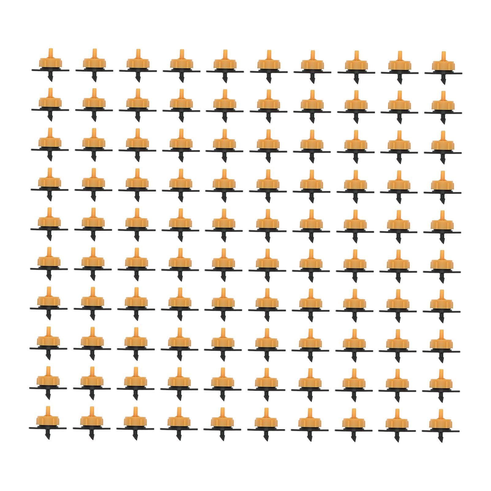 100Pcs 2L Compensating Drip Emitter Detachable Garden Irrigation Dripper for 4/7 Hose