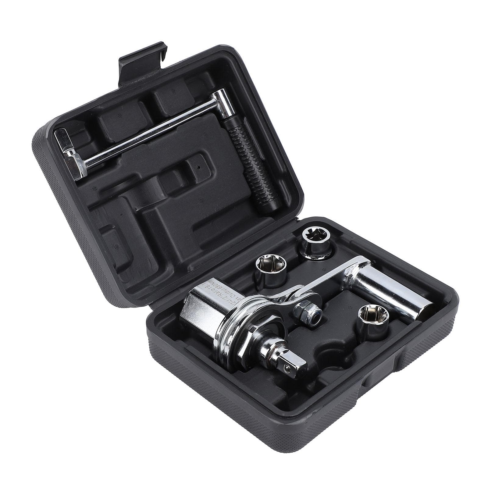 12in Torsion Multiplier Wrench Labor Saving 3200N.M 1:16 Heavy Duty Lug Nut Remover with 17mm 19mm