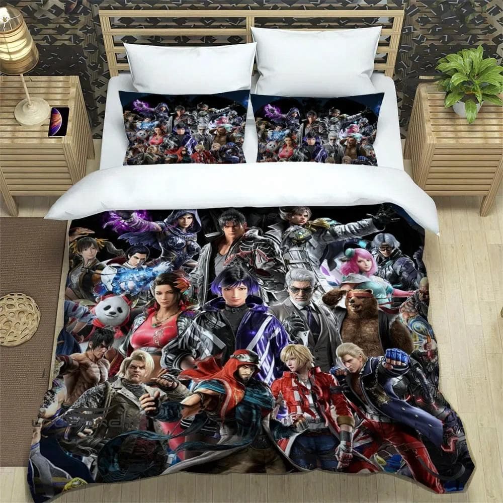 New Game Tekken 8 3d pint Bedding Sets exquisite bed supplies set duvet cover bed comforter set bedding set luxury birthday gift EU Single 135x200cm