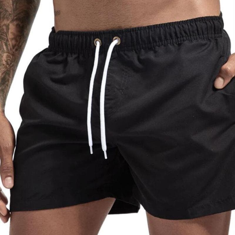 Summer men's beach trousers loose large size quick-drying casual shorts fashionable M black