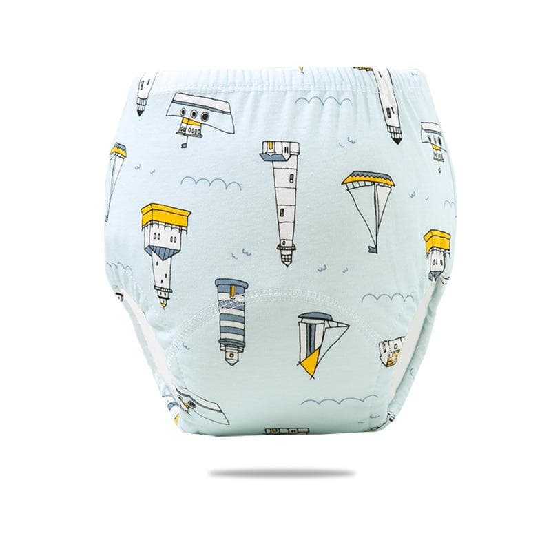 6 Layer Waterproof Reusable Cotton Baby Training Pants Infant Shorts Underwear Cloth Baby Diaper Nappies Panties Nappy Changing 90 yards [under 17 kg]