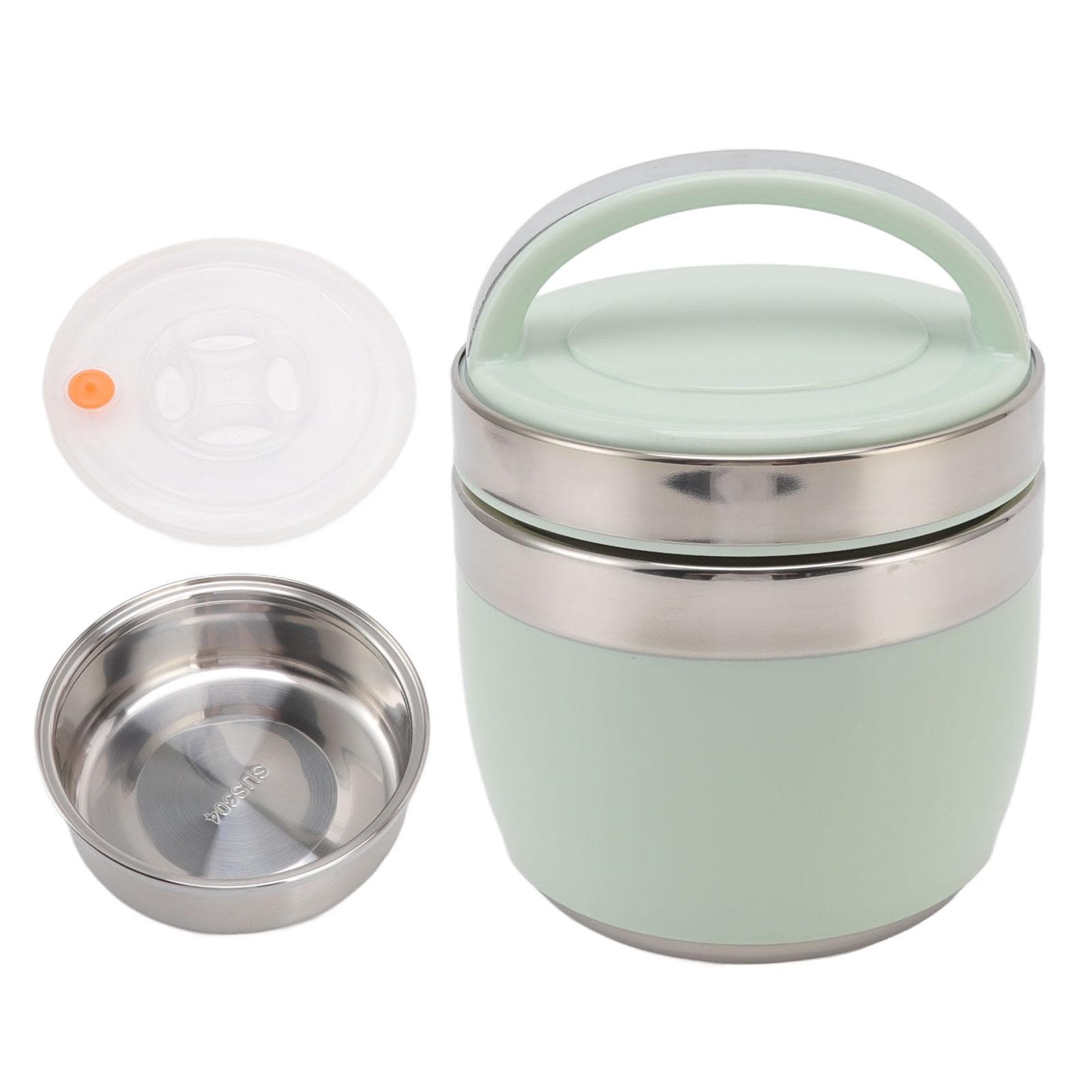 1.2L Thermal Lunch Box Bento Box Set 304 Stainless Steel for Kids Teens Adults Insulated Lunch L green