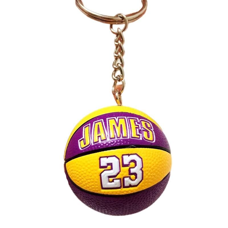 Leather Basketball Keychain With James Curry Durant Kobe Harden And Irving Pendants James