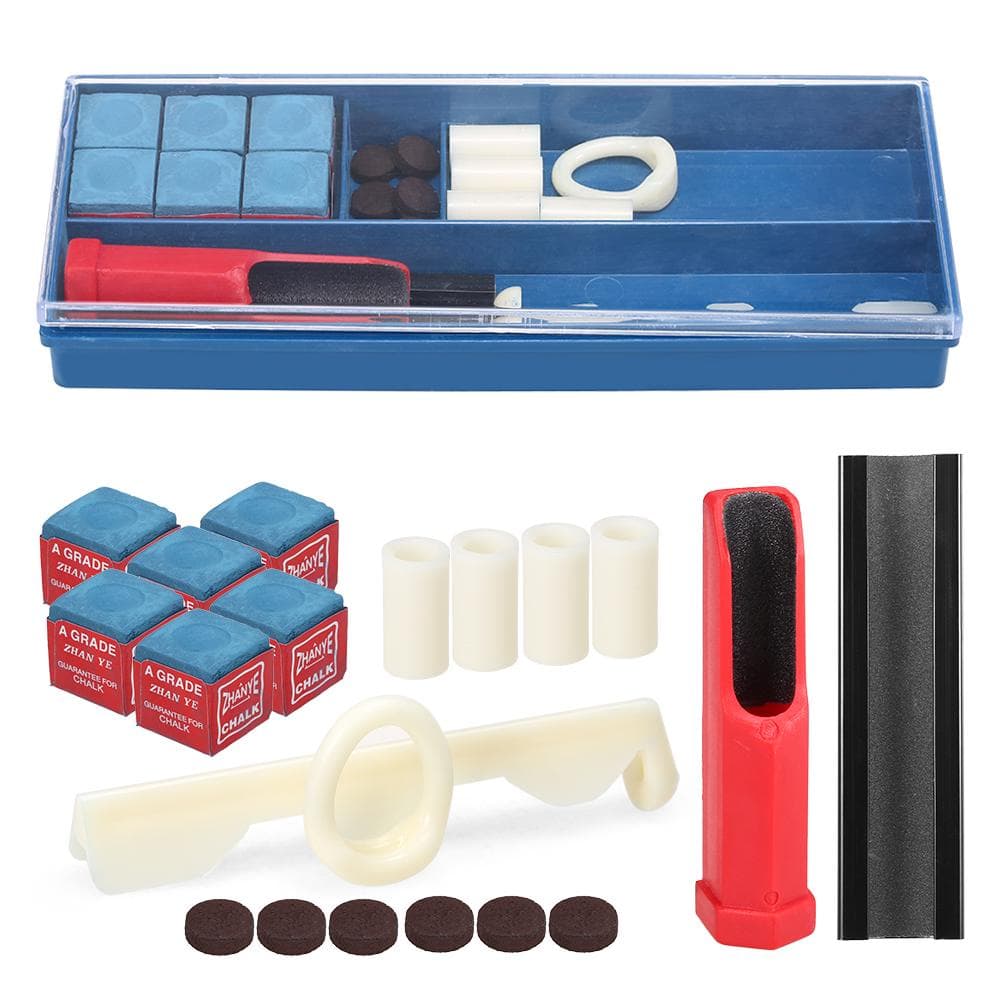 20-IN-1 Billiard Repair Kit Cue Tip Repair Tool Billiard Chalk Pool Cue multicolour