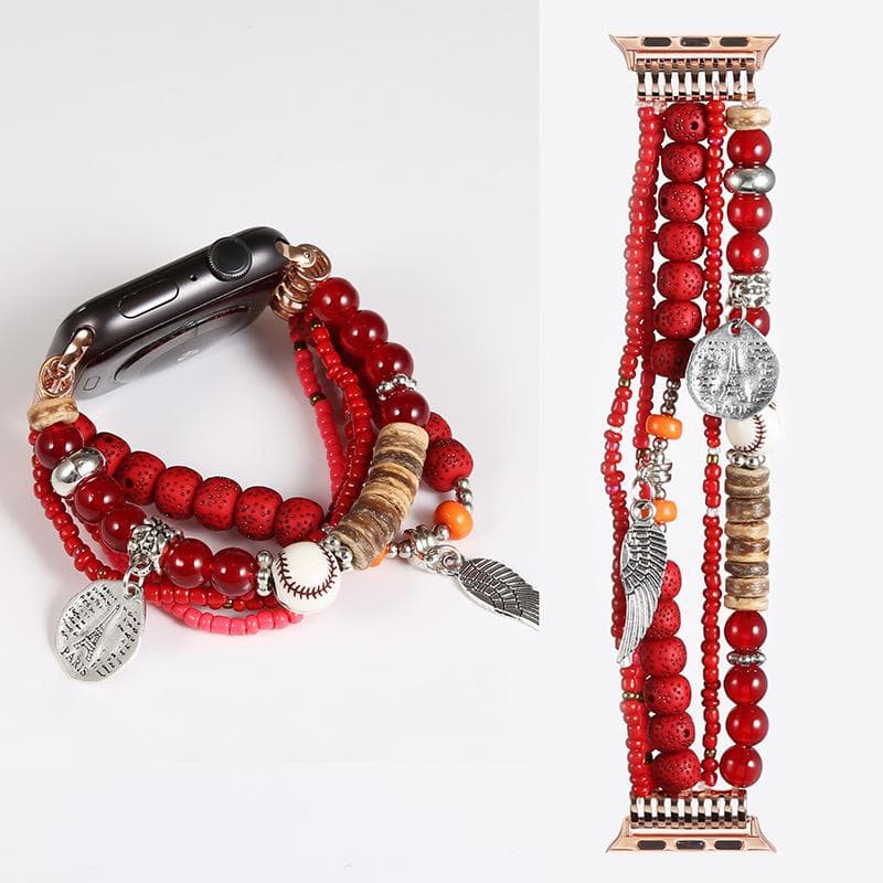 Bohemian Strap For Apple Watch Band 41mm 40mm 38mm 44mm 45mm 49mm 42mm Jewelry Resin Bracelet iwatch Ultra Series 7 6 5 4 3 Se 8 For 49mm-45mm-44mm-42mm
