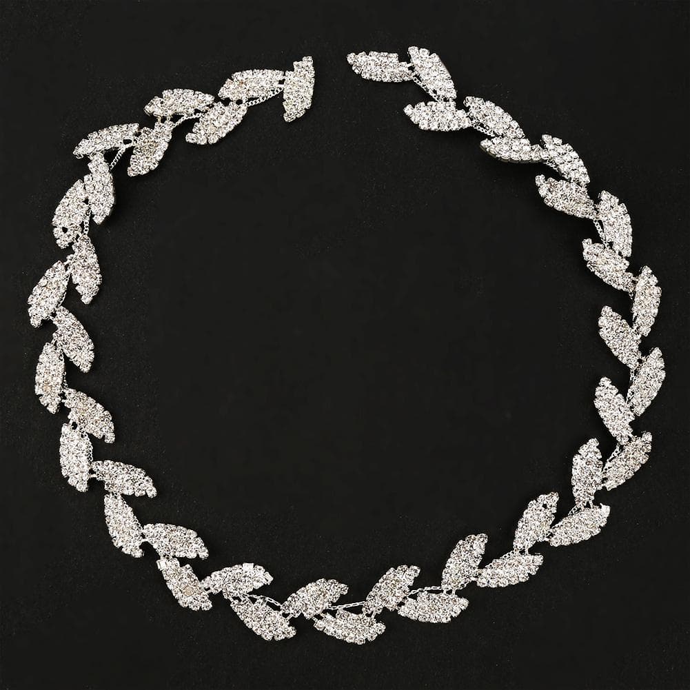 1yard 1.5cm Wide Rhinestone Ribbon Tree Leaf Design AAA Diamond Wrap Roll Decoration