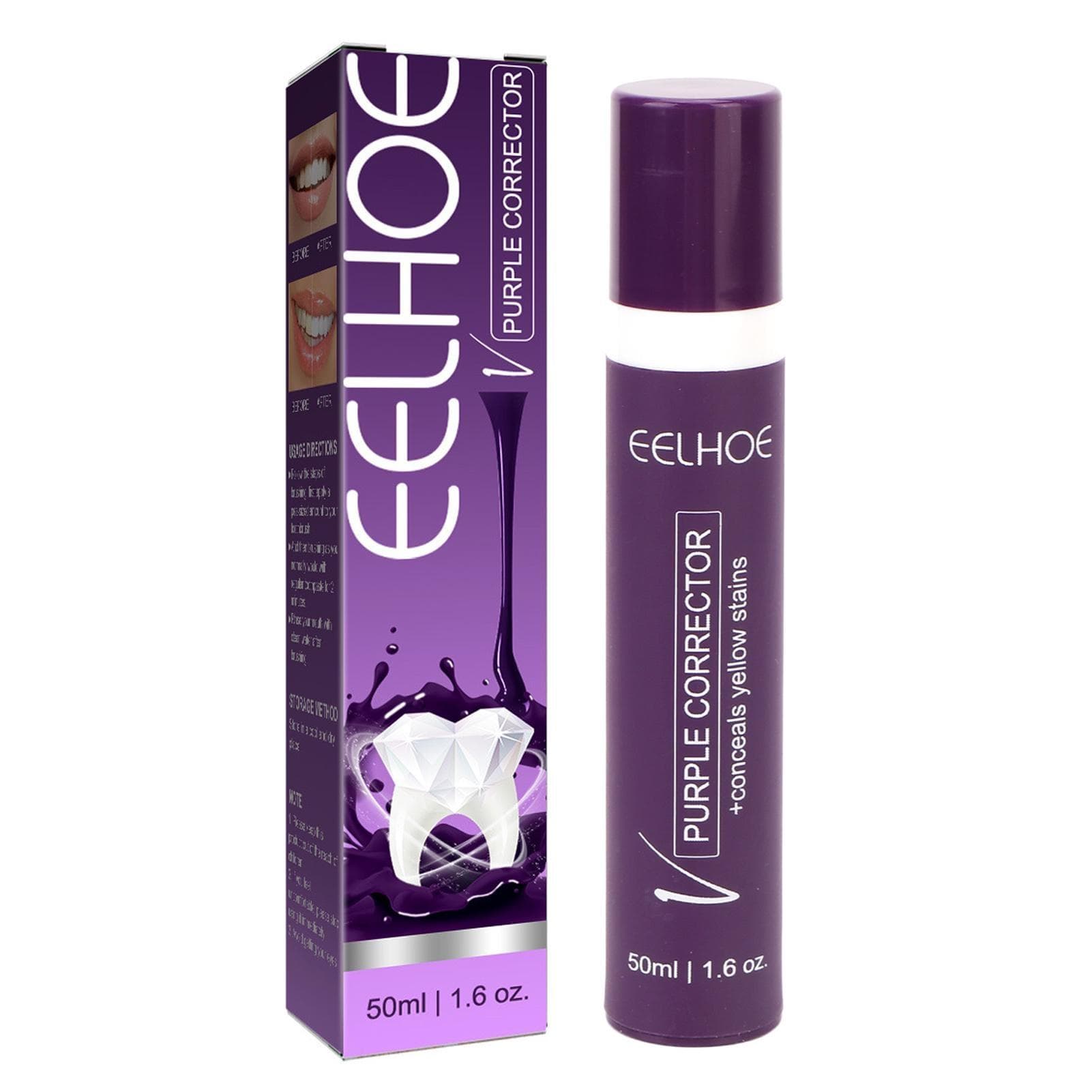 50ml Dental Purple Toothpaste For Tooth Stain Removal Teeth Whitening Brightening 50ml