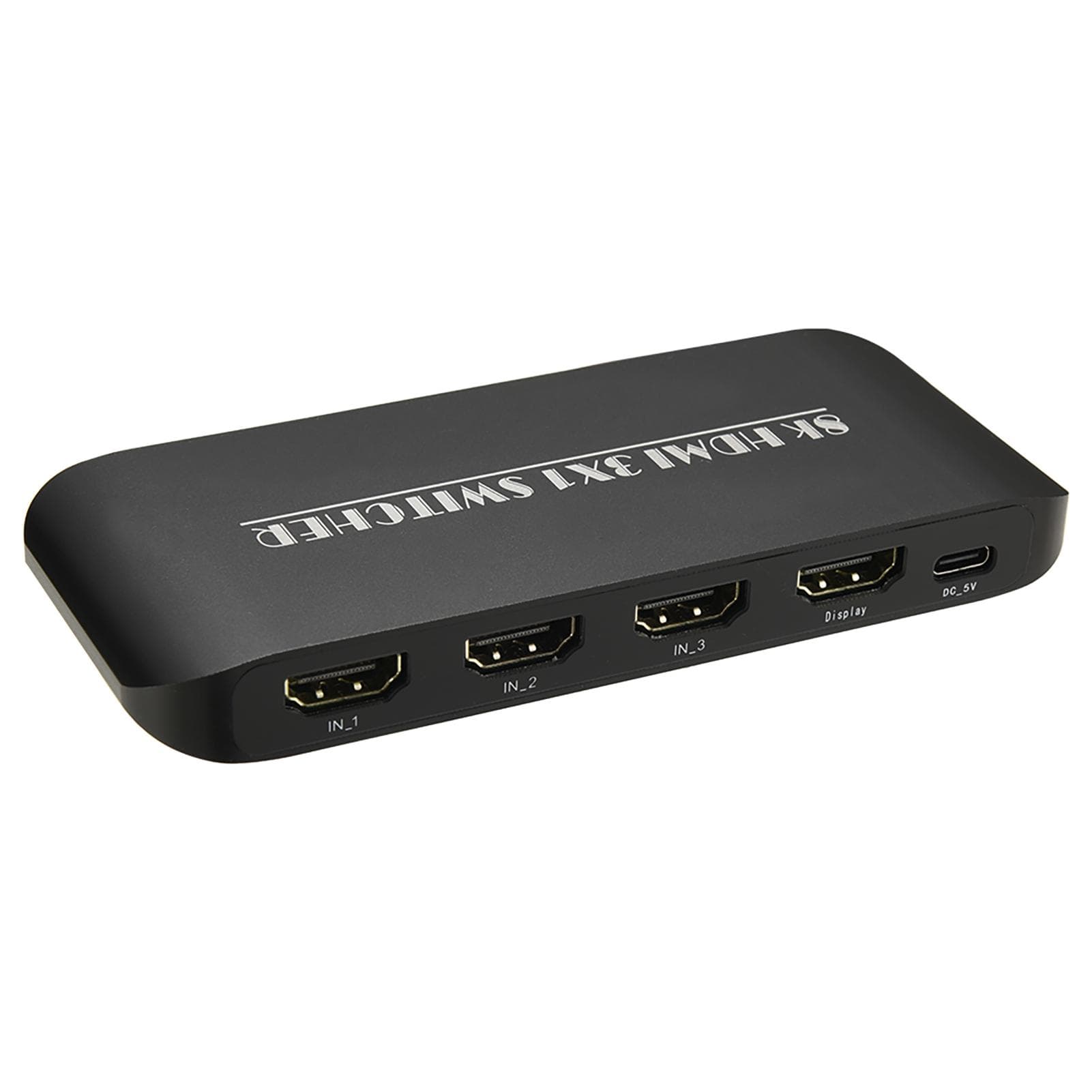 HDMI Switcher 8K 3 in 1 Out HDMI 2.1 Switcher 3 Port with IR Remote Support 8K 60Hz 4K 120Hz HDCP black