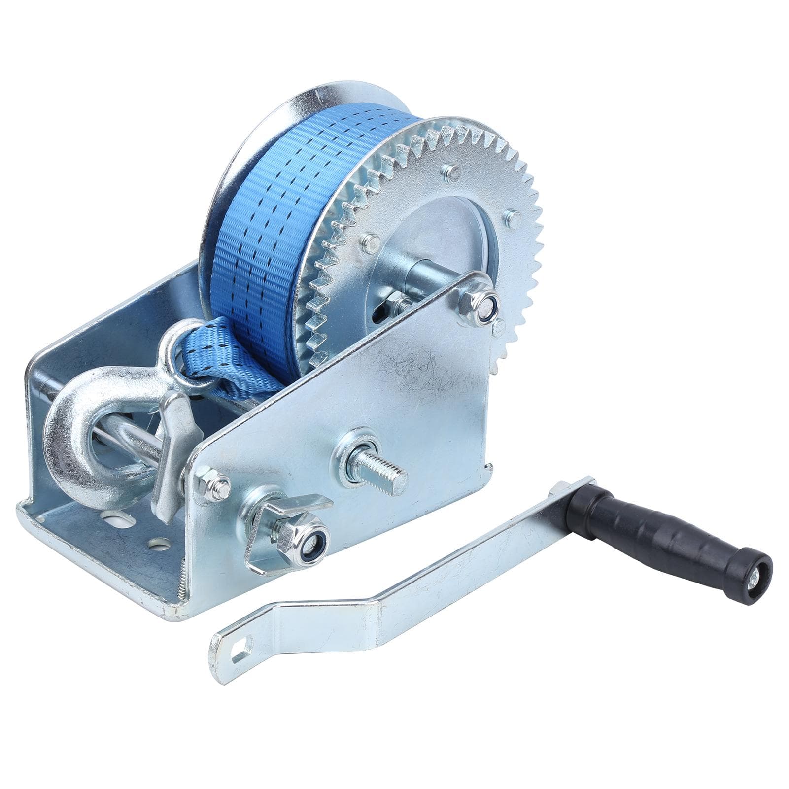 3200LBS Webbing Handcranking Winch Trailer Capstan Accessory for Yacht Boat Ship