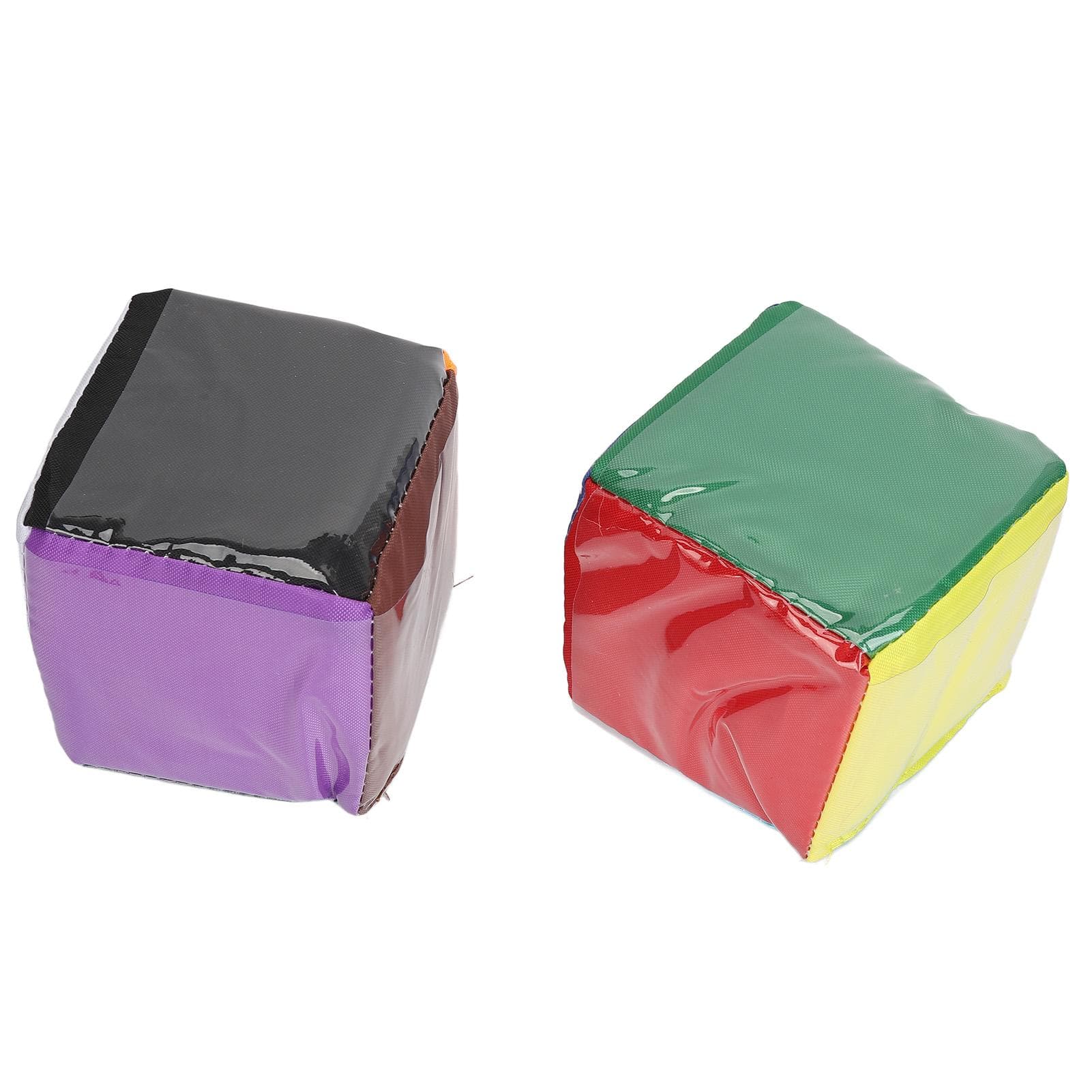 2pcs DIY Education Playing Game Dice with Clear Pocket Early Learning Soft Foam Dice for Teaching