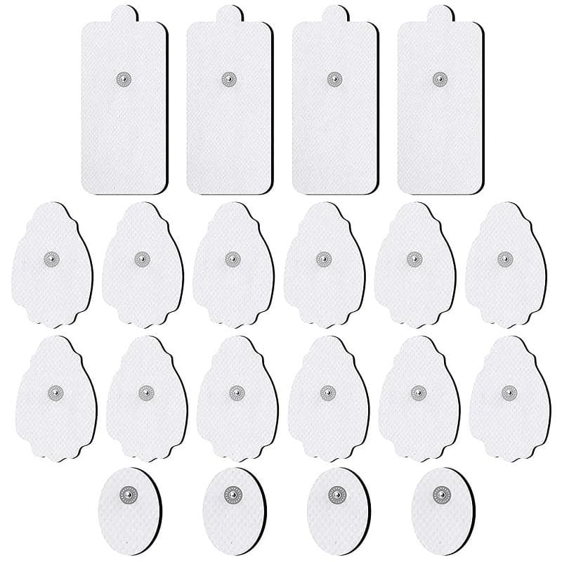 20Pcs Electrode Pads Reusable Self-Adhesive Replacement Pads For TENS Unit Muscle Stimulator Machine Fit for Standard 3.5mm 20pcs