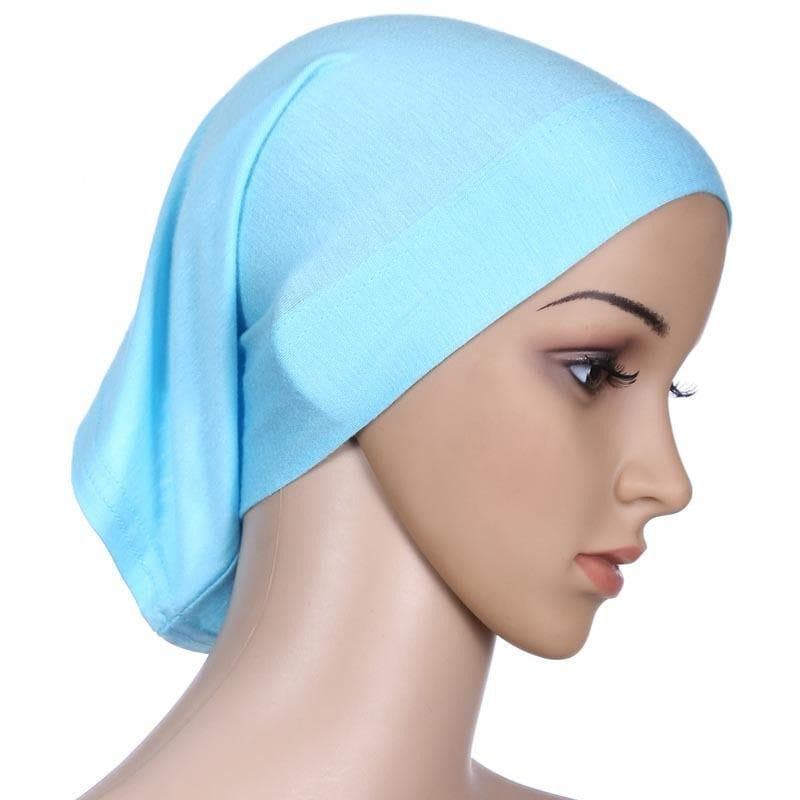 1 Pc Elastic Cloth Head Wrap Muslim Scarf Cap Women Cotton Turban Hijabs Hat 20