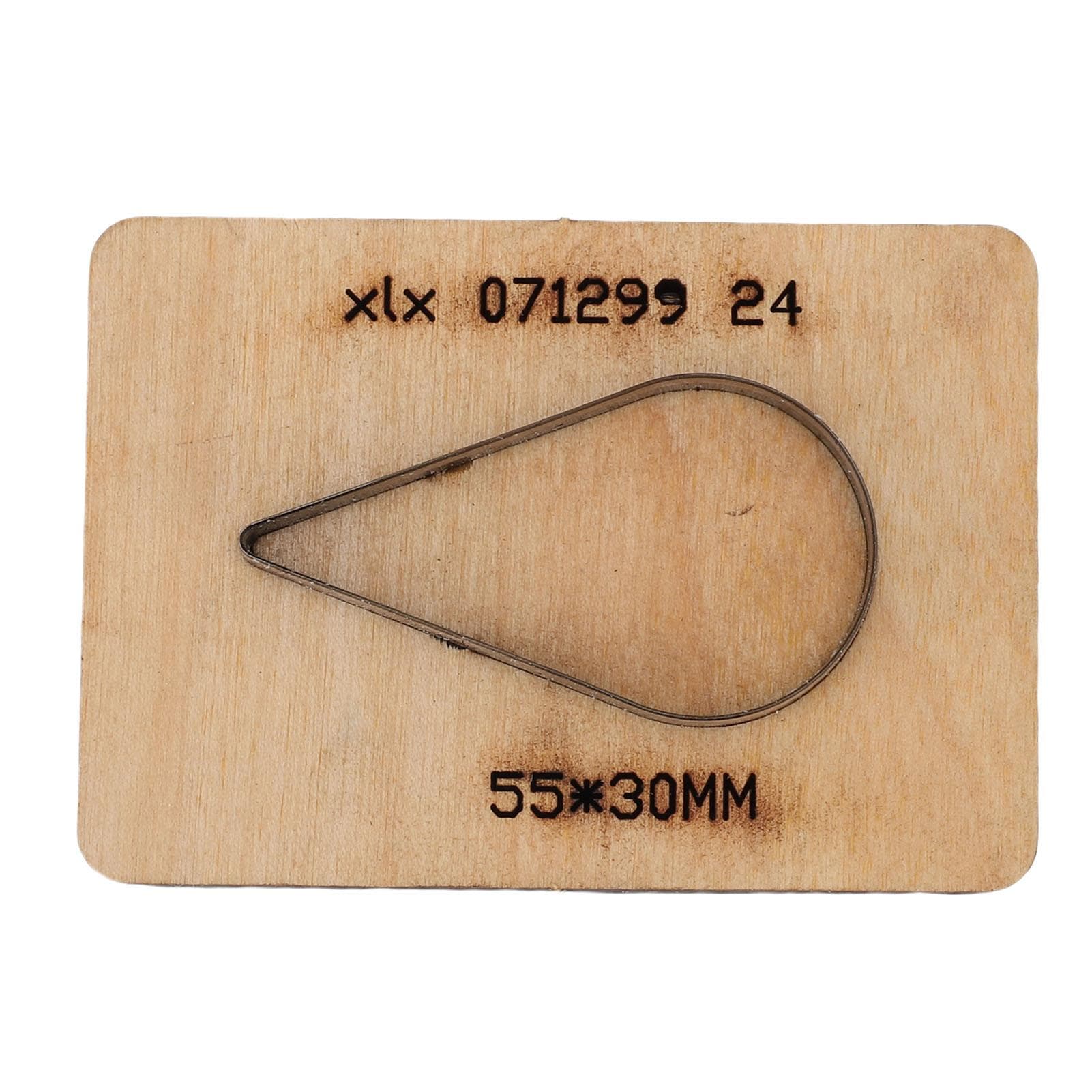 Leather Cutting Die High Carbon Steel Wooden Drop Shape Embossing Cutting Die for DIY Leather
