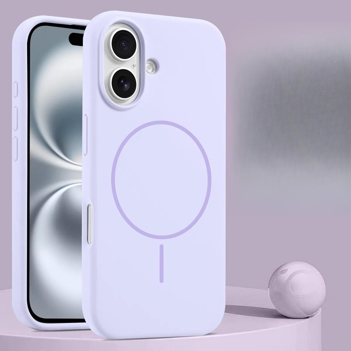 Applicable To IPhone16PROMAX Mobile Phone Case 14 Liquid Magnetic Strong Magnetic Thin Circle Silicone Shell Apple 13/15 iPhone 11