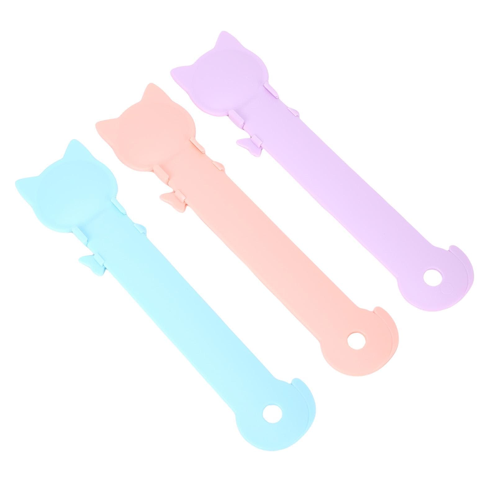 3pcs Cat Strip Feeders Cute Cats Treat Squeeze Spoons Pet Food Mixing Spoon for Food and Meat Paste