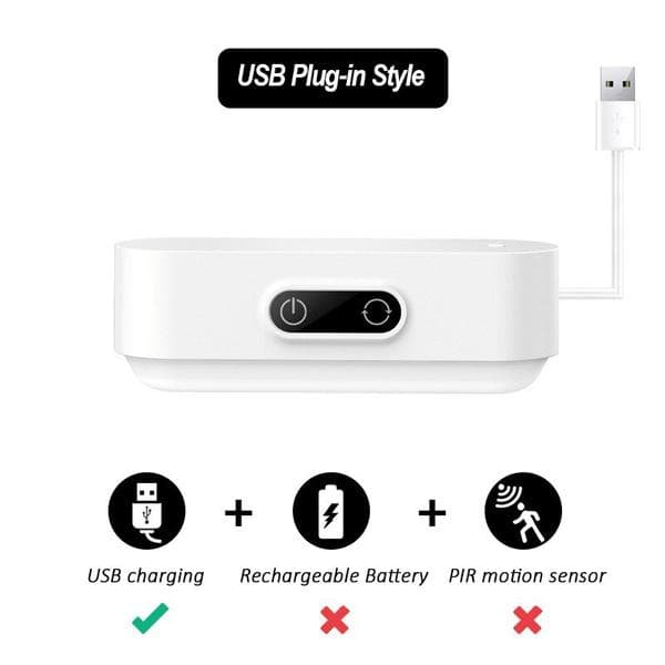 Touch Control LED Desk Lamp Built-in 1200/2000mAh Battery, Lighting 5 Colors Adjustable USB Rechargeable Wardrobe Lighting Plug-in Style