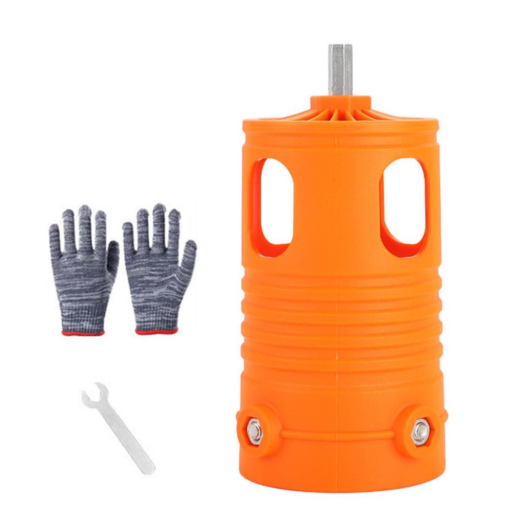Corn Peel Thresher Use with Electric Drill Portable Corn Stripper Tool Universal Corn Peel Hands orange
