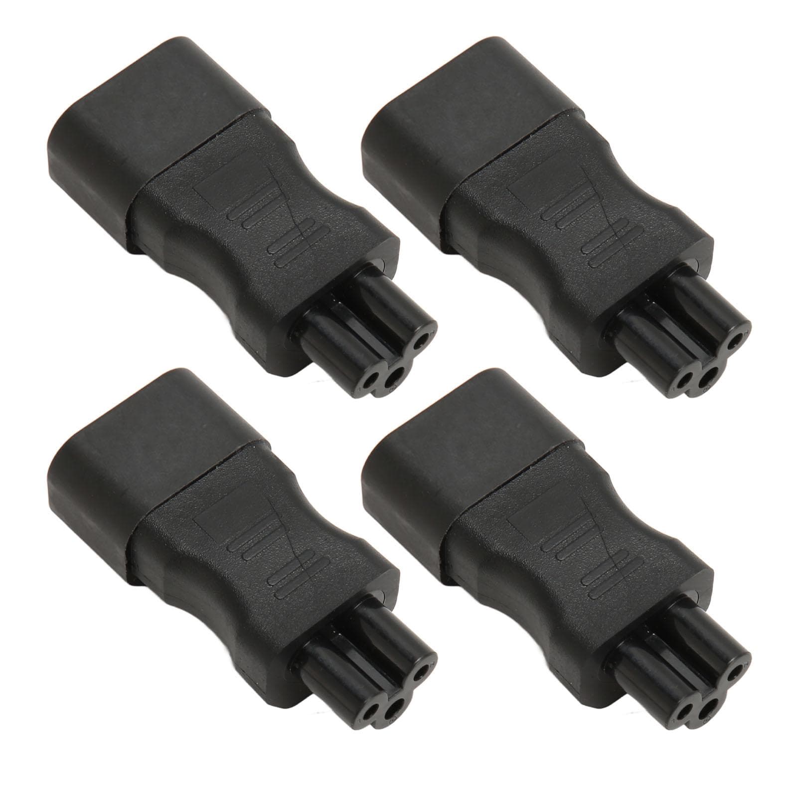 4pcs IEC320 C14 to IEC320 C5 Power Adapter Professional Copper Computer Power Adapter for PDU