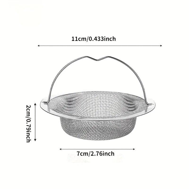 Stainless Steel Kitchen Sink Filter Shower Drain Hole Filter With Handle Sink Strainer Floor Drain For Kitchen silver
