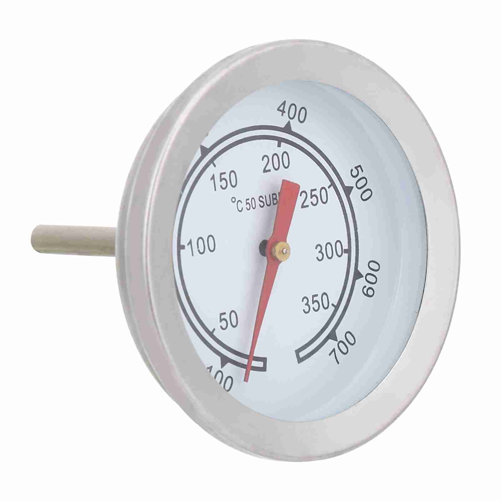 100~700 Fahrenheit  Stainless Steel BBQ Thermometer Temperature Gauge Analog Dial Double Scale
