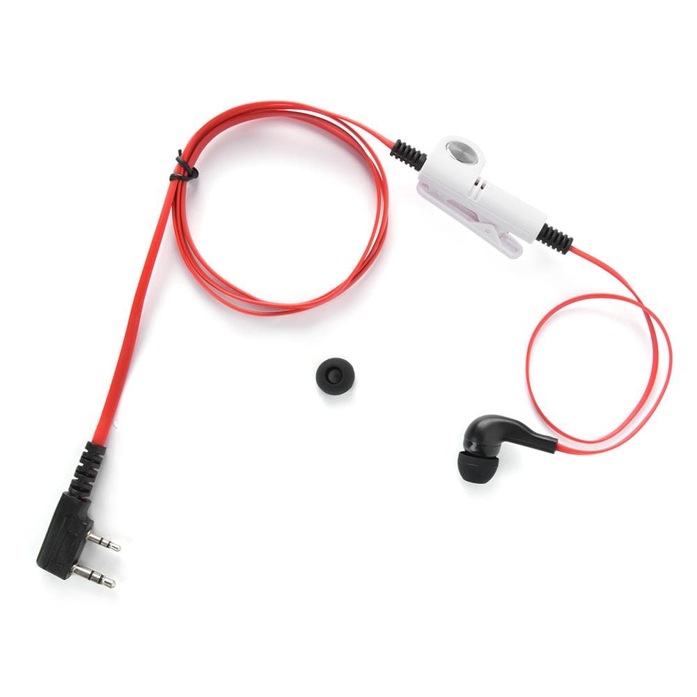 Earphone Headset Two Way Radio PTT Microphone In Ear Type Earpiece for Kenwood / Baofeng(Green ) red