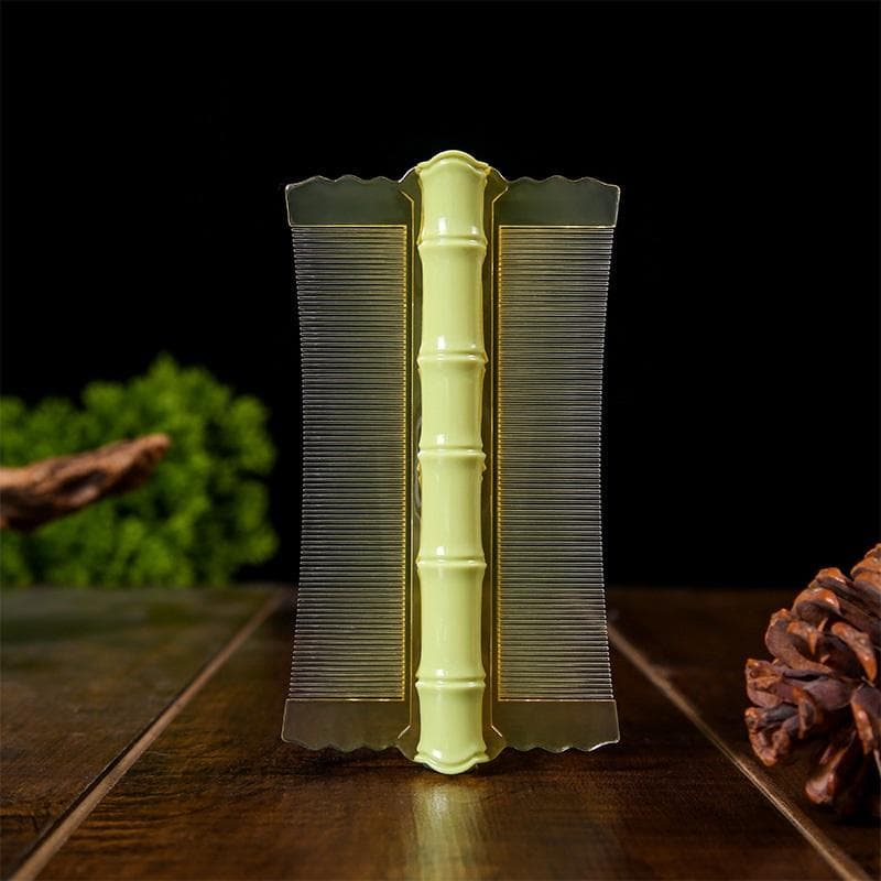 Comb Double-sided Super Dense Teeth Remove Dandruff Scalp Cleansing Scalp Massage Comb Flea Removal Hair Tools green