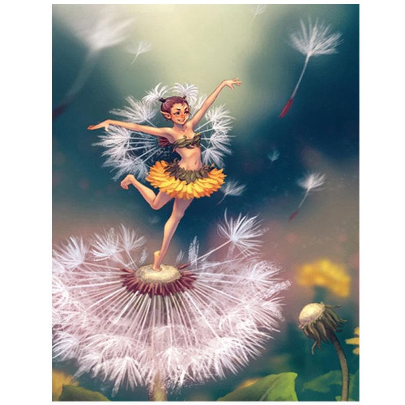 Diy diamond painting cartoon elf dandelion handmade diamond embroidery 20X30CM