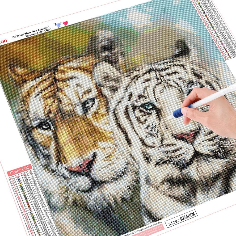 5d Diamond Painting Tiger Full Display Diamond Embroidery Art Beadwork Diamond Mosaic Animal Picture 30x30