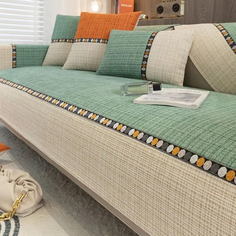 Modern Knitting Sofa Cover Jacquard Splicing Anti-slip Combination Sofa Cushion Towel Furniture Dust Protection Living Room 70x70cm 1pcs
