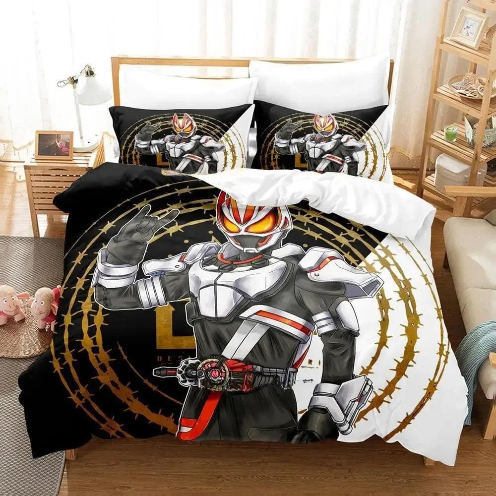 Kamen Rider Geats Bedding Set Single Twin Full Queen King Size Bed Set Adult Kid Bedroom Duvet cover Sets 3D Anime Bed Sheet Set US Twin 173x218cm