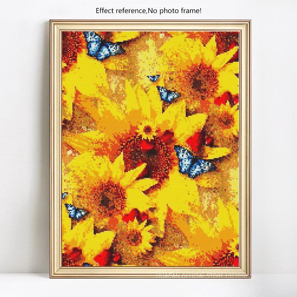 5D DIY Diamond Painting Full Round Flower And Butterfly Rhinestone Picture Embroidery Sale Diamond 20X30