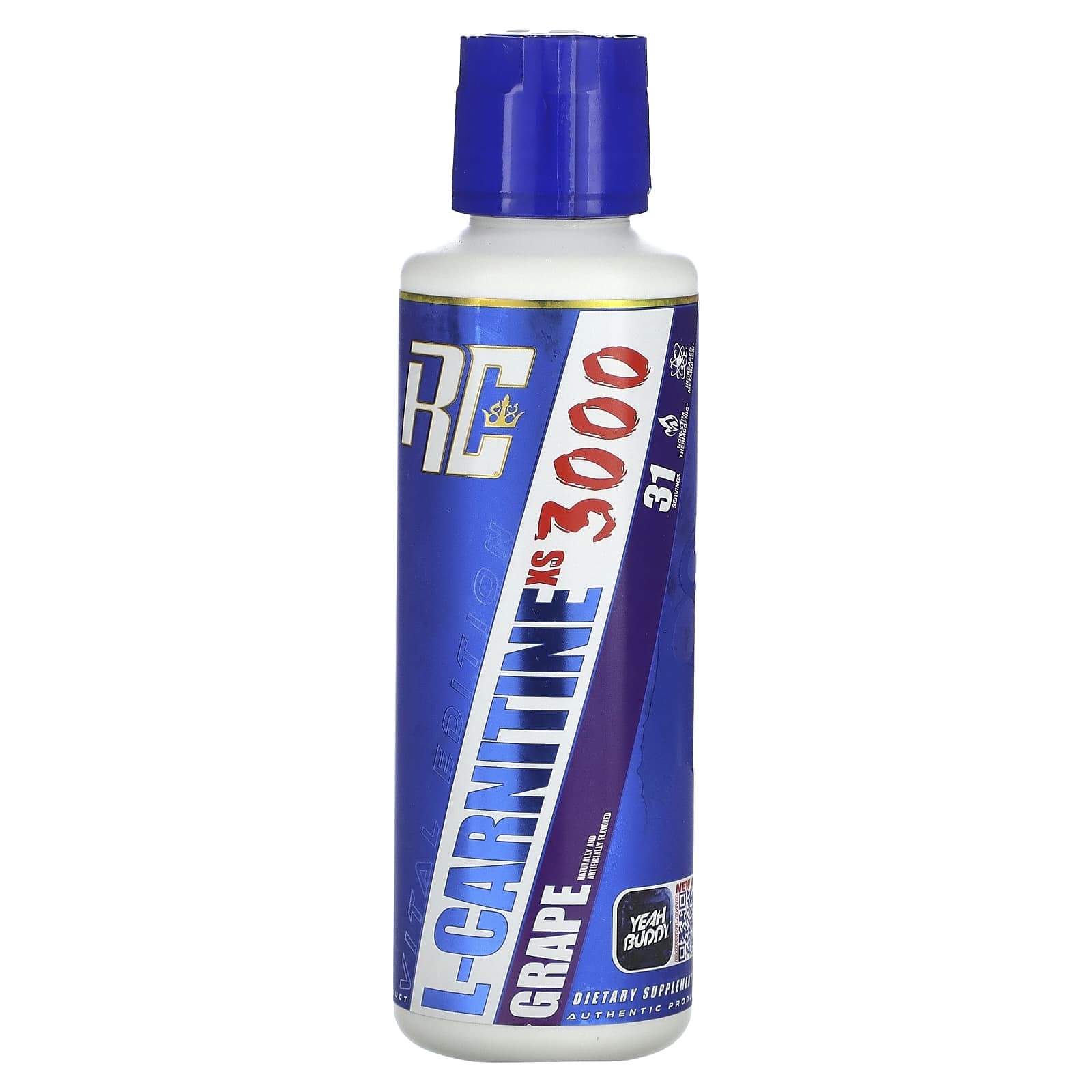 Ronnie Coleman, Vital Edition, L-Carnitine XS 3000, Grape Flavor, 16 fl oz (473.28 ml)