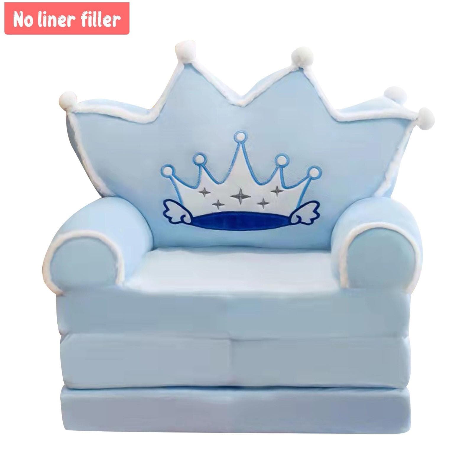 Plush Foldable Kids Sofa Cover 2 In 1 Foldable Children Sofa Cute Cartoon Lazy Sofa Pillowcase Without Liner Filler E