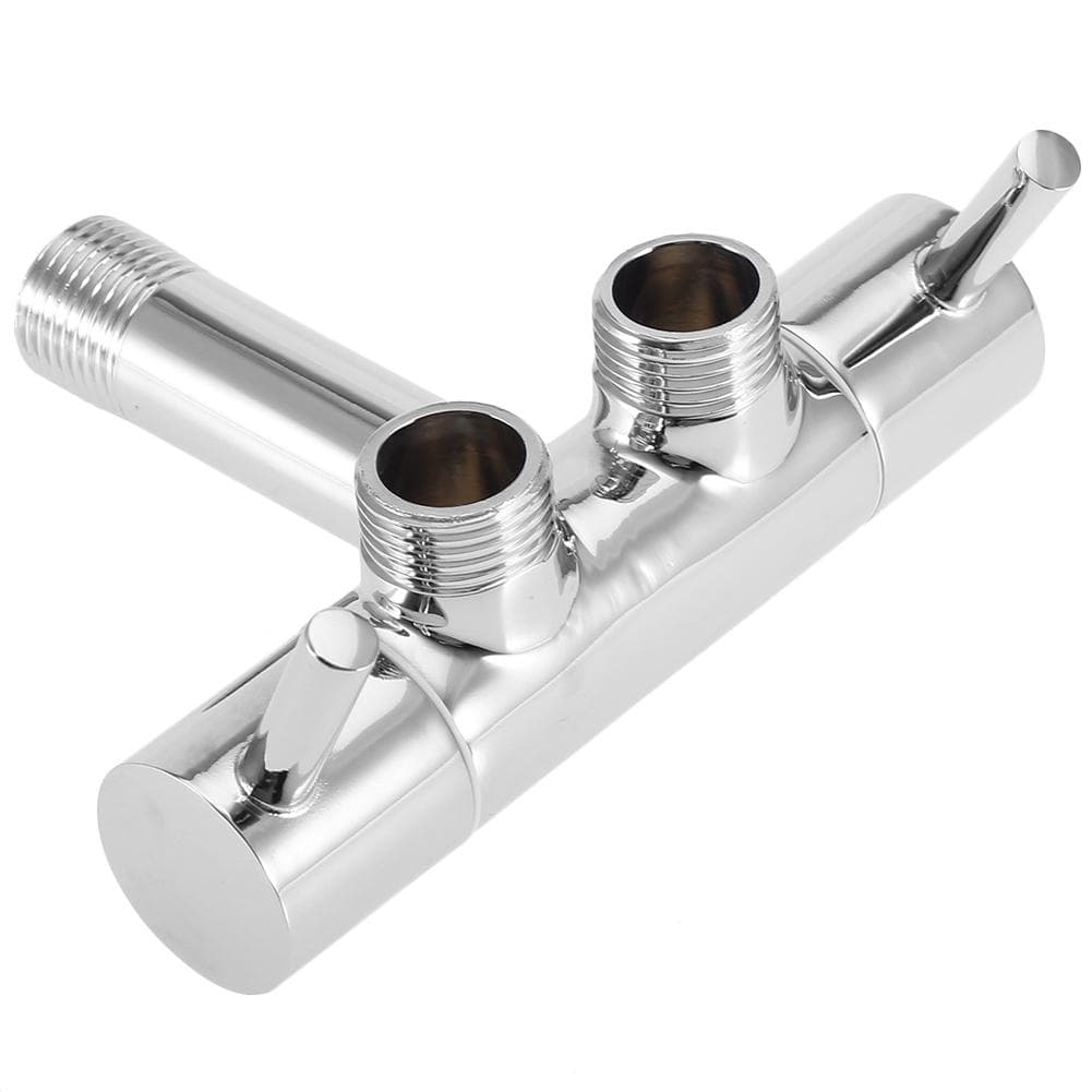 Chrome Plating Wall Mounted Angle Valve Double Outlet Valve for Basin Sink Faucet
