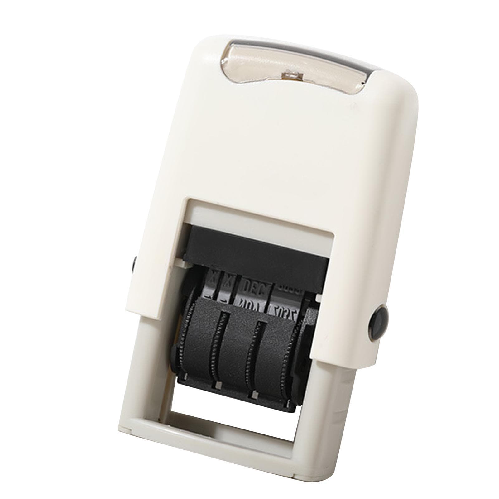 Date Stamp 25x2.8mm English Date Clear Imprint Quick Drying Adjustable Self Inking Stamp Black