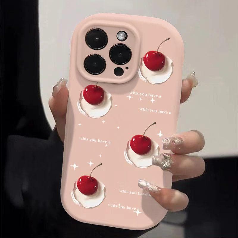 Cherry Suitable for Apple 16 IPhone Animation 15plus Creative 14 Cartoon Soft Shell 13 Mobile Phone Case 12promax iphone7p/8p
