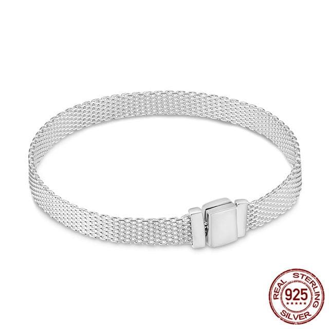 925 Silver Bracelet Charms Pendant Beads Bangles Infinity Knot Women Femme Bracelet Jewelry 19cm