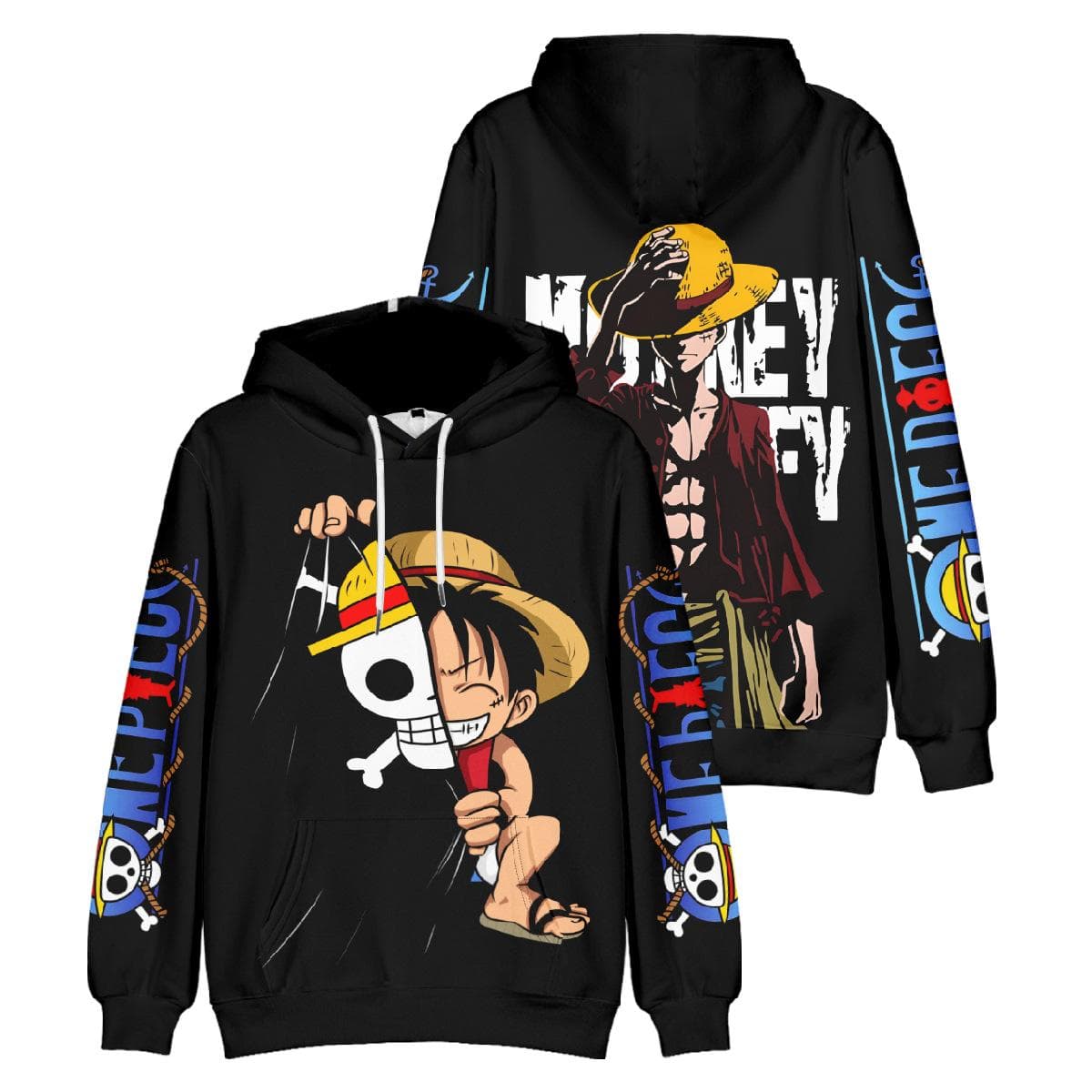 Anime ONE PIECE Men Women Monkey D. Luffy Hoodies Autumn Casual Pullover Sweats Hoodie Fashion Hip Hop Sweatshirt Clothes XXXL