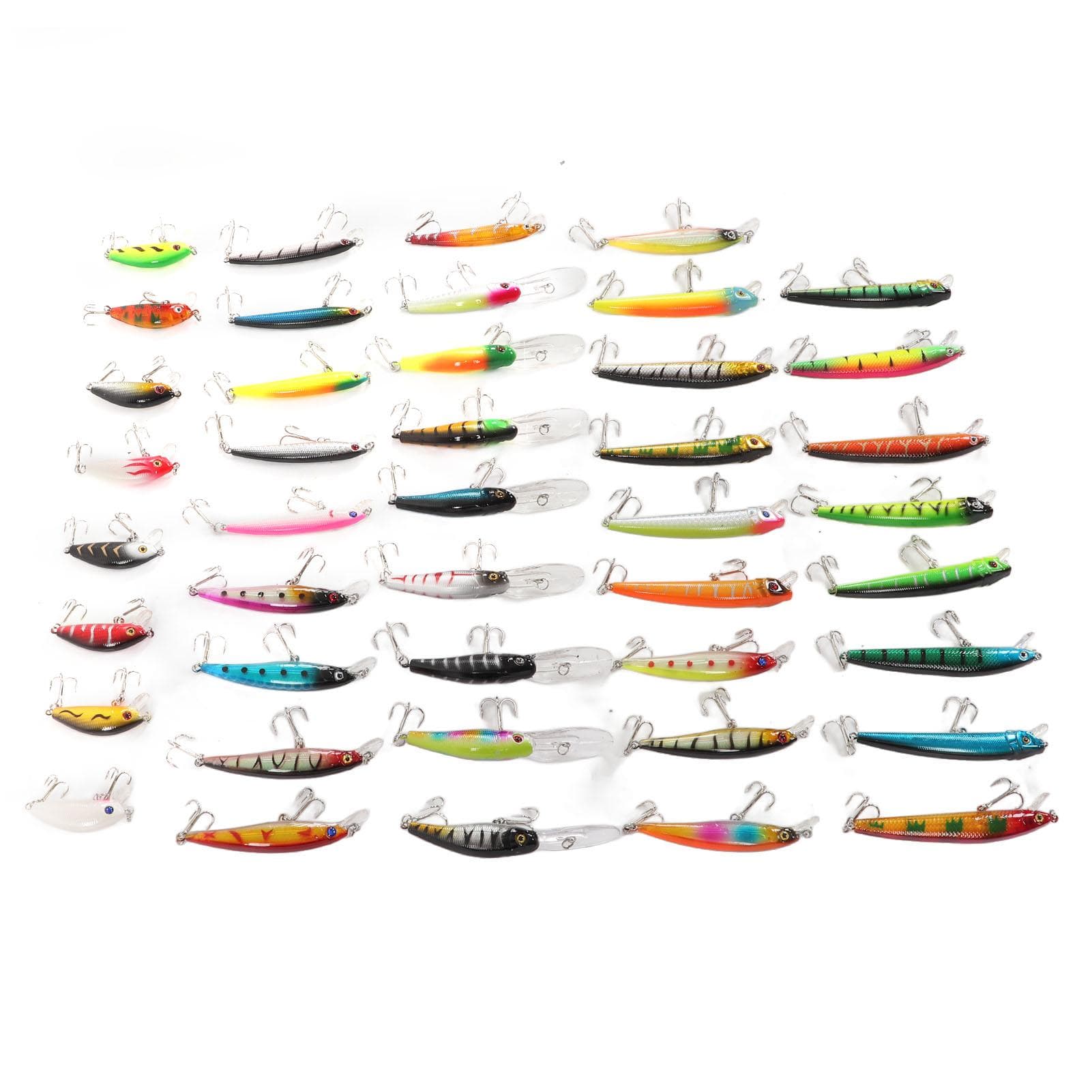 43Pcs Fishing Lure Kit Minnow Artificial Bait Universal Simulation Lure for Freshwater Saltwater